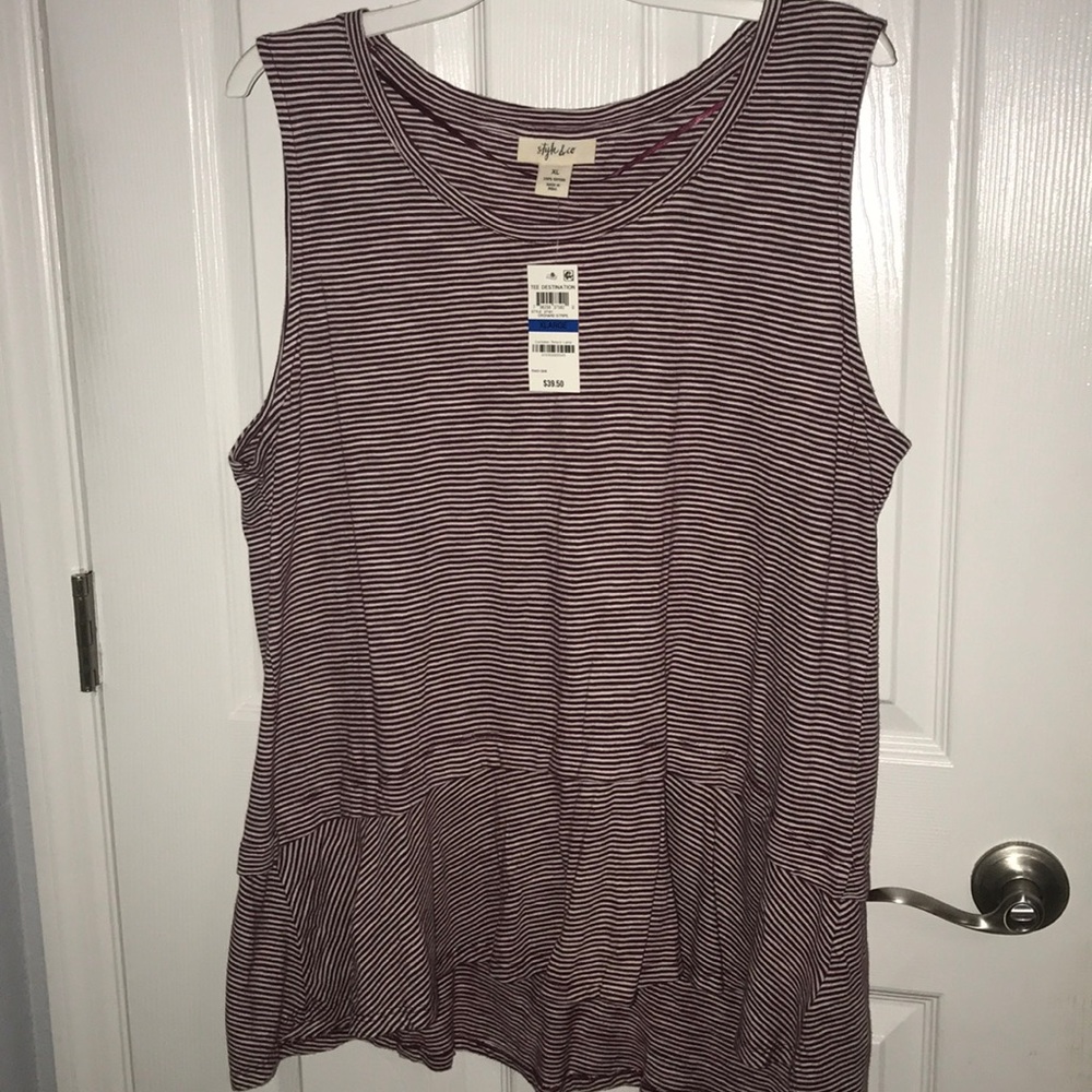 Peplum Striped Shirt